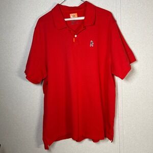 tiger woods fist pump red nike dri-fit polo men's xl